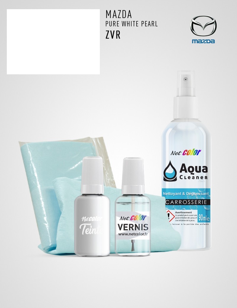 Maxi Kit Retouche Mazda ZVR PURE WHITE PEARL Maxi Kit Retouche Mazda ZVR PURE WHITE PEARL